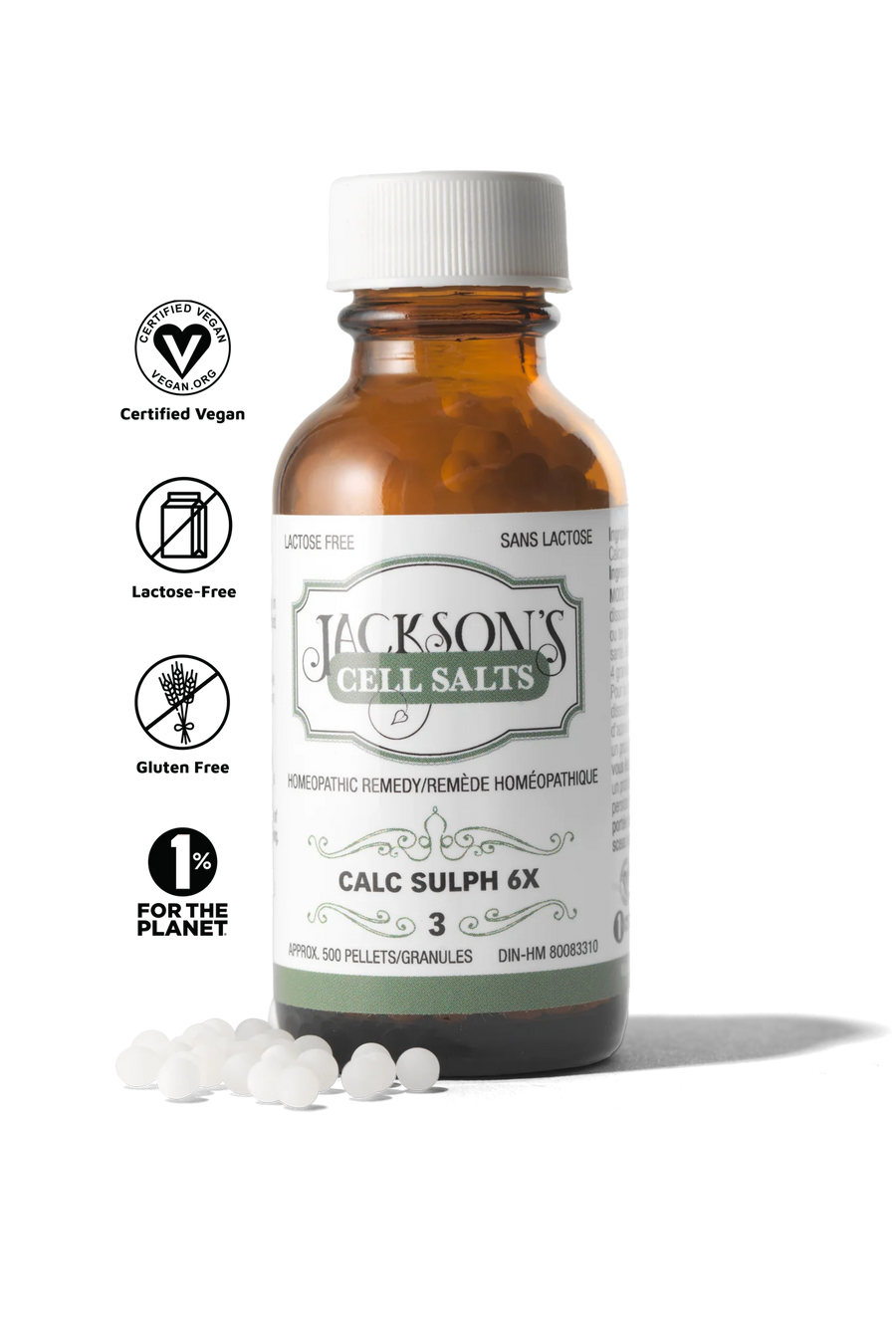 Jackson’s #3 Calc Sulf 6x (Calcium Sulfate) Schuessler Mineral Cell Salt